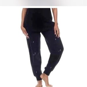 Honeydew USA Black Joggers with lightning bolt embroidery